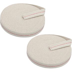 PATIKIL 7/8" Wide 6 Feet 100% Cotton Flat Wick, 2 Rolls Oil Lamp Wicks with Red Stitch for Kerosene Lamp Lantern Oil Burner