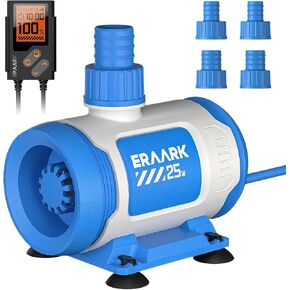 650GPH Submersible Water Pump 25W Ultra Quiet Small Fountain Pump with control box can control the water flow and adjust the flow rate for Aquariums, Fish Tank, Pond, Hydroponics (Blue)