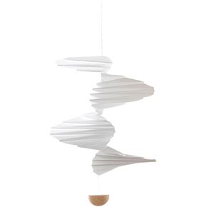 Airflow 24 Hanging Mobile - 18 Inches - High Quality Plastic and Wood Ball - Handmade in Denmark by Flensted
