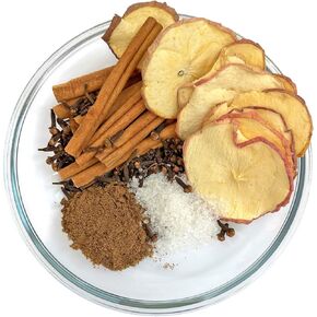 Potpourri Simmering - Dried Apple Slices, Cloves, Cinnamon, Allspice, and Vanilla Salt, Spiced Apple Cider Fragrance Stovetop Potpourri, Fall Scents, Housewarming Hostess Gift, Autumn (Spiced Cider)