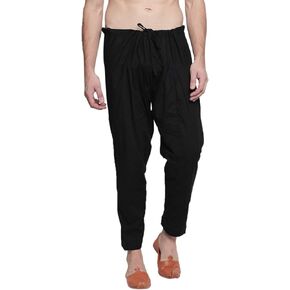 In-Sattva Men's Traditional Indian Pure Cotton Solid Baggy Salwaar & Yoga Pants