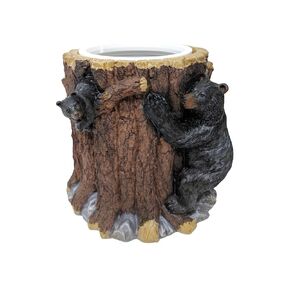 BestGiftEver Bear Climbing Tree Design Trash Can | Forest Nature Inspired Decorative Waste Basket | Multi-Purpose Storage Bin for Home, Office, Bedroom | Unique Animal Wildlife Decor