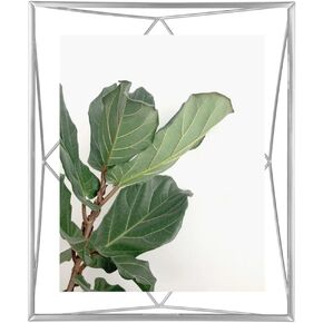 Umbra Prisma Picture Frame, 8x10 Metal Photo Display for Desk or Wall, 8" x 10", Chrome