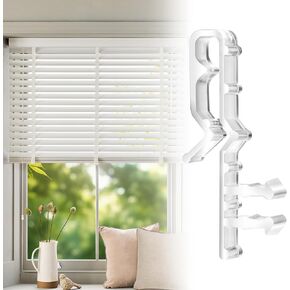 12 Pcs Valance Clips for Blinds, 2-1/8 Inch Hidden Channel Blind Valance Clip Replacement for Horizontal and Venetian Window Blinds