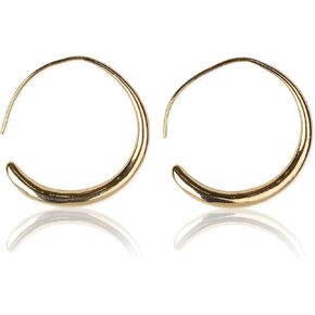 ROSA.H UNIQUE AND SIMPLE, Anti Allergen Hypoallergenic Full Moon Hoop Earrings For Women, Valentines Day Girlfriend Gift, Mothers Day Gifts