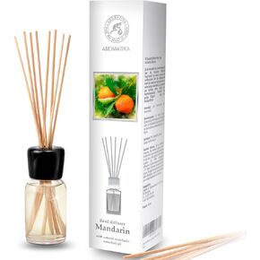 Mandarine Home Reed Diffuser 3.4 Fl Oz - Fresh & Long Lasting Fragrance - 0% Alcohol - Gift Set w/Bamboo Sticks Best for Aromatherapy - Spa - Home - Restaurant - Boutique - Great Room Air Fresheners
