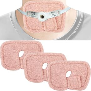3 Pack Trach Pads, Reusable Trach Tube Covers, Tracheostomy Trach Tube Supplies, Tracheostomy Dressing Pads Tracheostomy Tube Holder Pad, Trach Pads for Adaptive Surgical Tracheostomy Pad