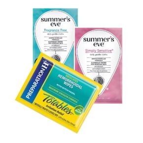 Women's intimate cleaning, feminine wash wipes + King Combo QR code (Totables & Summer's(pack of 9 individual wipes (3 each))