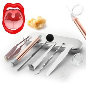 Tonsil Stone Assisted Removal Kit - Professional Stainless Steel Oral Care Tools for Assisted Stone Removal and Temporary Relief. Easier Removal with Tools.