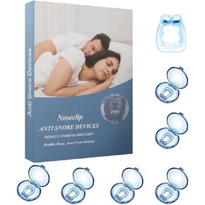 MQFORU Anti Snoring Devices(6 Pack), Silicone Magnetic Nose Clip to Stop Snoring, Professional Anti Snoring Nose Clip for Comfortable and Quieter Sleep