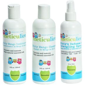 METICULICE Natural Head Prevención de piojos Shampoo, Conditioner, & Repel Spray - Effective Against Lice - Proteger a niños y adultos Hair - Mango & Peppermint Scent - 8 Fl. Oz