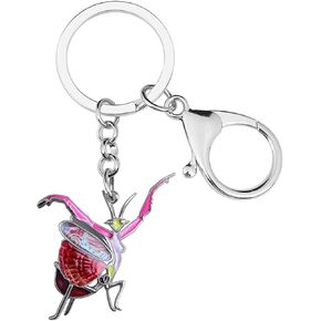 DALANE Alloy Novelty Praying Mantis Keychains Purse Car Key Ring Charms Insects Jewelry Gifts for Women Girls