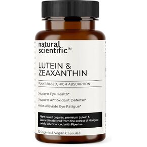 Lutein and Zeaxanthin Supplements - Best Eye Vitamins for Adults and Seniors - Organic, Vegan, Gluten-Free, Non-GMO - 30 Capsules - Premium Eye Health Supplement
