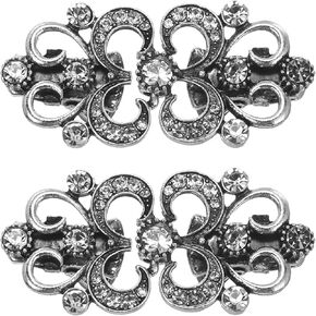 uxcell Vintage Sweater Clips Cape Cloak Clasp Retro Cardigan Clips Shawl Collar Clasp Brooch Clip for Women