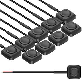 Linkstyle 10 Pcs Rocker Switches, Momentary Push Button Switch, ON/Off Horn Buttons, 0.5A Surface Mount Mini Switches for 12V-24V Car Horn, Industrial Control, Electronics Experiments, and More