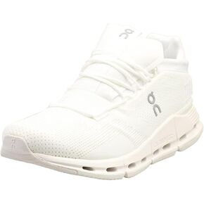 ON Mens Cloudnova Textile Synthetic White Limelight Trainers 7.5 US