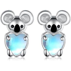 Cow/Panda/Frog/Elephant/Koala/Owl Stud Earring for Girls,925 Sterling Silver Cute Animal Earrings Anniversary Birthday Jewelry Gifts for Women Girls Daughter Wife