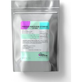 Pyridoxine Powder (4 Oz / 113 Gram) Pyridoxine HCL (Vitamin B6) Powder for Proper Function of Sugars, Fats, and Proteins in The Body Supports Metabolism and Nervous System Function