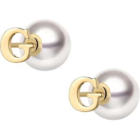 Initial Stud Earrings for Women Girls 14K Gold Plated Alphabet Letters Pearl Earrings Personalized Earrings Gifts for Her