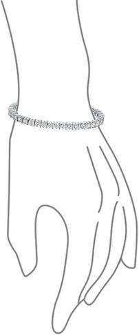 Traditional Bridal Jewelry 20 CT AAA CZ Round Solitaire Tennis Bracelet For Women Wedding & Simulated Green Emerald Cubic Zirconia .925 Sterling Silver Rhodium 7.5,8 Inch in Kuwait