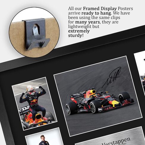 HWC Trading Max Verstappen مقاس 16 × 12 بوصة (A3) هدايا مطبوعة موقعة عرض تقديمي لمحبي سباقات الفورمولا 1 - 16 بوصة × 12 بوصة مؤطرة in Saudi Arabia