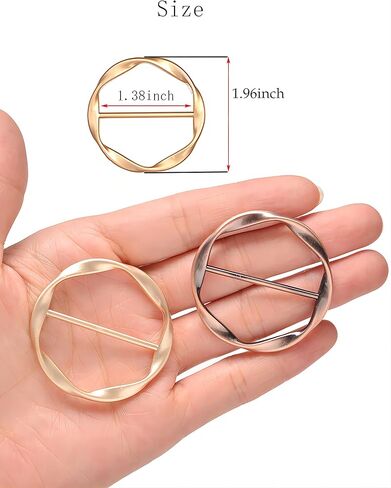 9 قطعة حلقات مشبك وشاح تي شيرت مقاطع التعادل دائرة الملابس الزاوية معقود التفاف حامل مشد للخصر مشبك المشبك للنساء (نمط B1) in Kuwait