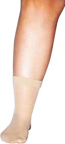 All Woman Plus Size 20 Denier SuperWide Anklets Pop Socks 6 PACK in Saudi Arabia