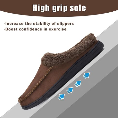SormGuum Men's Fuzzy Slippers house Shoes Slides for Mens Fur in Saudi Arabia