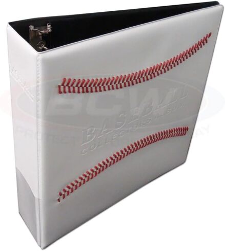 BCW LaserWeld 9 Pocket Pages (50 Pack) & BCW 3-Inch White Stitched Baseball Card Collectors 3-Ringed Album | Ultra Flat and Clear Pocket Pages with Durable 3" D-Ring Binder Trading Cards in Saudi Arabia