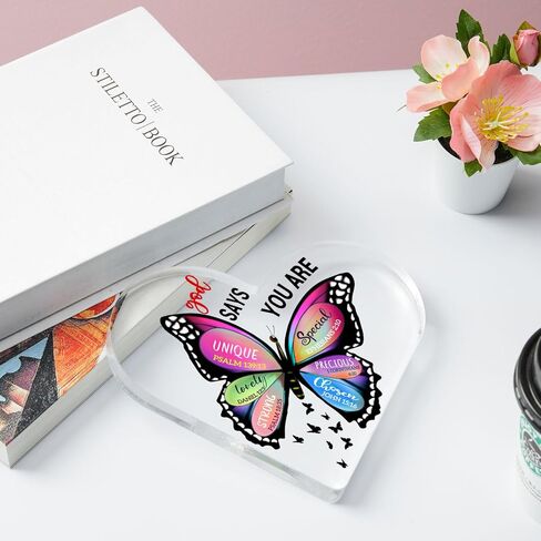 Religious Gifts Christian Gifts for Women Inspirational Gifts for Women Positive Gift Prayer God Sign Table Desk Shelf Decoration for Women Mom Friend Sister Acrylic Hearts Plaques in Kuwait