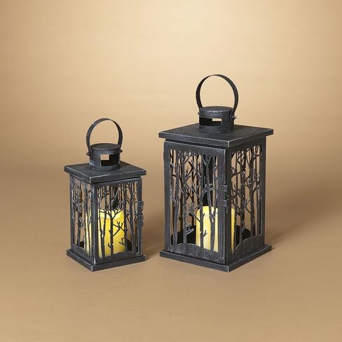 Gerson International Metal Holiday Lanterns, Large is 11-inch Height, Set of 2 in Kuwait