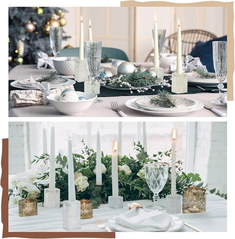 12 قطعة من حوامل الشموع الزجاجية من موموفي، حامل شموع شريطية رأسية، بالجملة لشمعة عمود، حامل عصي شموع مستدقة للحفلات، وحفلات الزفاف والاحتفالات in Kuwait