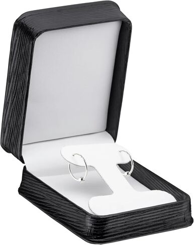 Exquisite Leather T-Style Earring Box for Women & Girls – Jewelry Gift Box Ideal for Hanging Earrings – Earring Case with Cream Leather Interior and 2-Piece Matching Outer Box in Saudi Arabia
