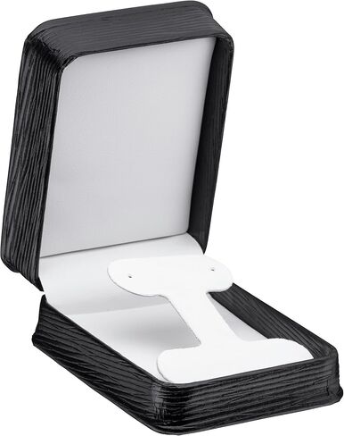 Exquisite Leather T-Style Earring Box for Women & Girls – Jewelry Gift Box Ideal for Hanging Earrings – Earring Case with Cream Leather Interior and 2-Piece Matching Outer Box in Saudi Arabia