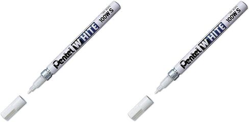 Pentel Permanent Marker, White, Fine Point, 1-Pack (100W-S) in Saudi Arabia