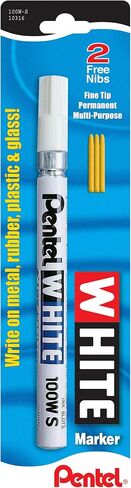 Pentel Permanent Marker, White, Fine Point, 1-Pack (100W-S) in Saudi Arabia