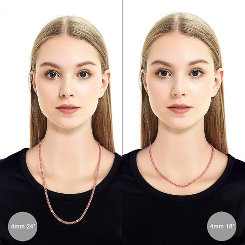 Jewelry Kingdom 1 Cuban Link Chain Necklace or Bracelet with Quick Release Buckle for Men Boys RoseGold Stainless Steel Hip Hop Miami Curb Chain 7-30 inches in Kuwait