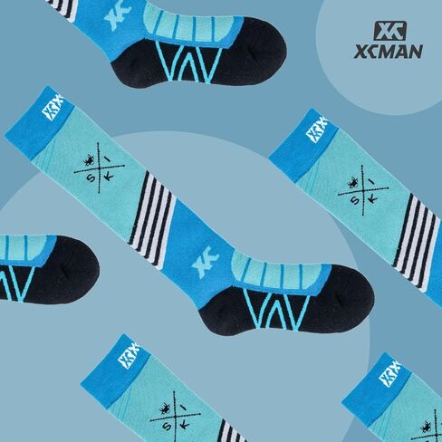 جوارب XCMAN للتزلج مكونة من زوجين من جوارب صوف ميرينو الحرارية للتزلج على الجليد مناسبة للرجال in Kuwait