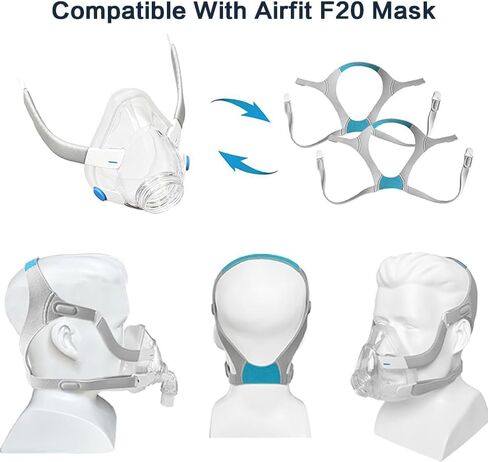 غطاء رأس بديل متوافق مع F20/N20، مع مشابك مغناطيسية، حزام غطاء رأس بديل قابل للتعديل، مرونة غطاء الرأس المرنة - متوسط/قياسي in Saudi Arabia