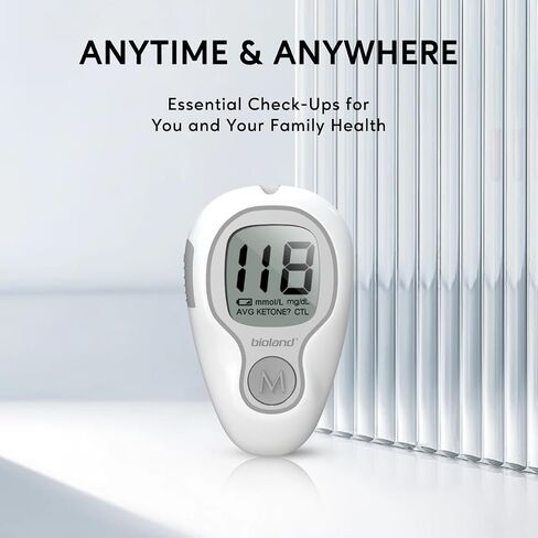 G-425-3 Blood Glucose Monitor Kit, 100 Test Strips, 100 Lancets, 1 Blood Sugar Monitor, 1 Lancing Device, Diabetes Testing Kit for Home Use in Saudi Arabia