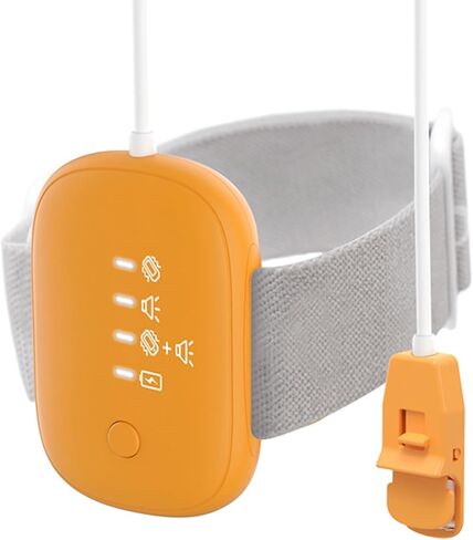 Bedwetting Sensor Monitors for Kids, Wireless Nighttime Pee Alarms with Loud Sound & Strong Vibration, Potty Training for Children, Orange in Saudi Arabia