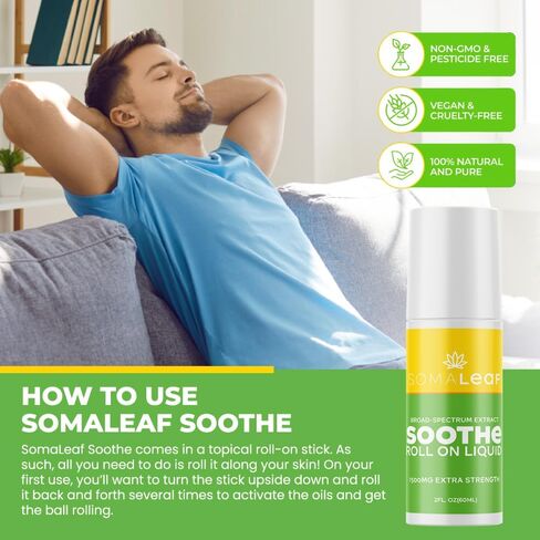 Soothe, Hemp Oil Roll-On, 1500 MG, Extra Strength, Natural Comfort for Muscles, HIPS, Joints, Neck, Back, Elbows, Fingers, Hands, and Knees in Saudi Arabia