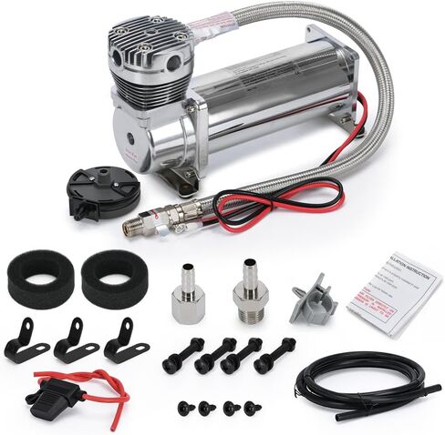 PTNHZ Universal 1/4 NPT DC 12V 480c 200 PSI التحكم في كيس الهواء ضاغط التعليق/مجموعة ركوب المضخة للسيارات/الدراجات النارية in Saudi Arabia