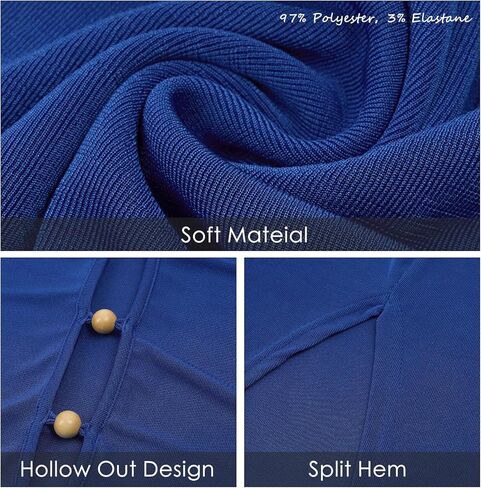 فستان نسائي طويل الأكمام Bodycon متوسط ​​الطول كاجوال بفتحة رقبة على شكل حرف V فساتين مضلعة للنساء فستان حفلات الكوكتيل in Kuwait