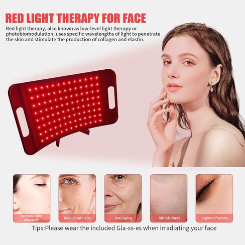Red Light Therapy for Face and Body, Infrared Light Therapy Lamp with Stand Led 660nm Red Light-850nm Infrared Light Device for Full Body in Saudi Arabia