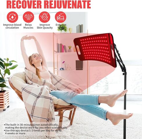 Red Light Therapy for Face and Body, Infrared Light Therapy Lamp with Stand Led 660nm Red Light-850nm Infrared Light Device for Full Body in Saudi Arabia