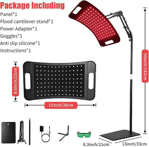 Red Light Therapy for Face and Body, Infrared Light Therapy Lamp with Stand Led 660nm Red Light-850nm Infrared Light Device for Full Body in Saudi Arabia