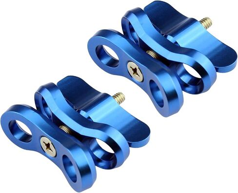 Butterfly Clip Ball Clamp Mount, Diving Photography Butterfly Clip, Holes Ball Clamp Mount for Underwater Diving Light Arms Tray System (2pack) in Kuwait