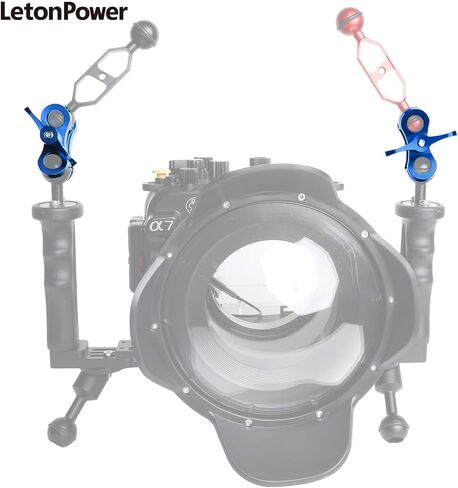Butterfly Clip Ball Clamp Mount, Diving Photography Butterfly Clip, Holes Ball Clamp Mount for Underwater Diving Light Arms Tray System (2pack) in Kuwait