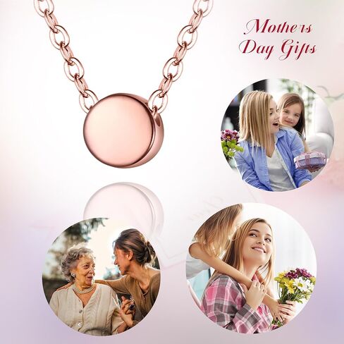 BriLove Gifts for Mom Women's 925 Sterling Silver Dainty Tiny Dot Necklace Round Circle Pendant Choker Necklacefor Mothers Day/Valentines Day/Birthday/Christmas/Anniversary in Saudi Arabia